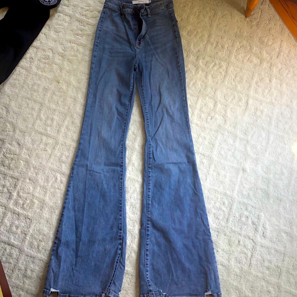 Hidden High Wasted Flare Jeans